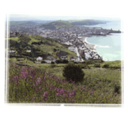 Looking down on Aberystwyth